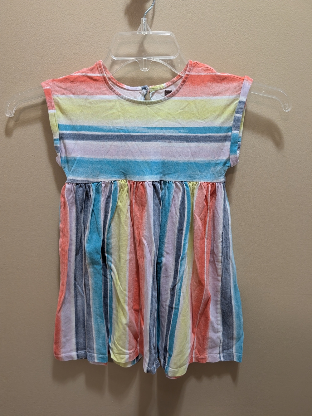 Tea Collection Multi-Color Striped Casual Dress Size 6